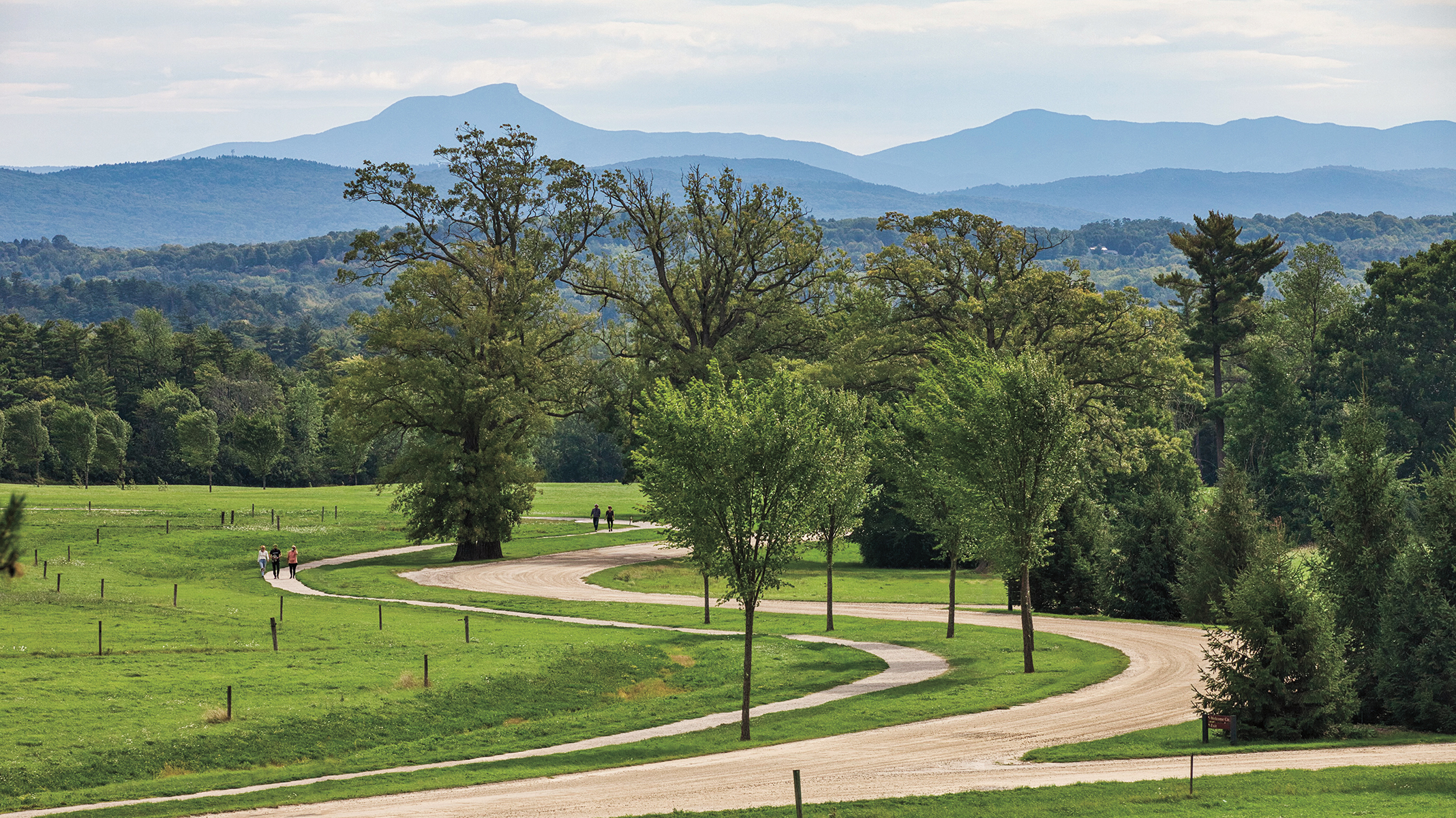 Walking Trails with mountains in background