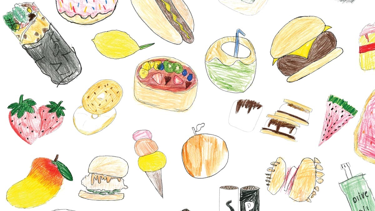 Student illustrations of food